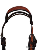 Browband Chocolate Roughout Headstall