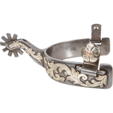 PERFORMANCE HORSE SPUR, 2.25-INCH SHANK AND 12 POINT ROWEL