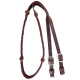 7/8" LATIGO BARREL REIN WITH BRAIDED KNOTS