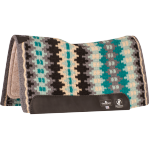 ZONE BLANKET TOP SADDLE PAD - CHARCOAL TEAL 3/4"
